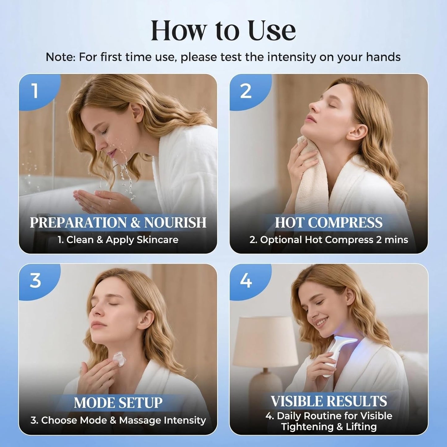 Hudros® Red Light Therapy Massager for Face & Neck