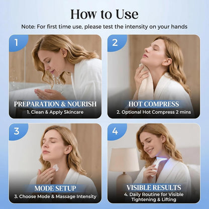 Hudros® Red Light Therapy Massager for Face & Neck