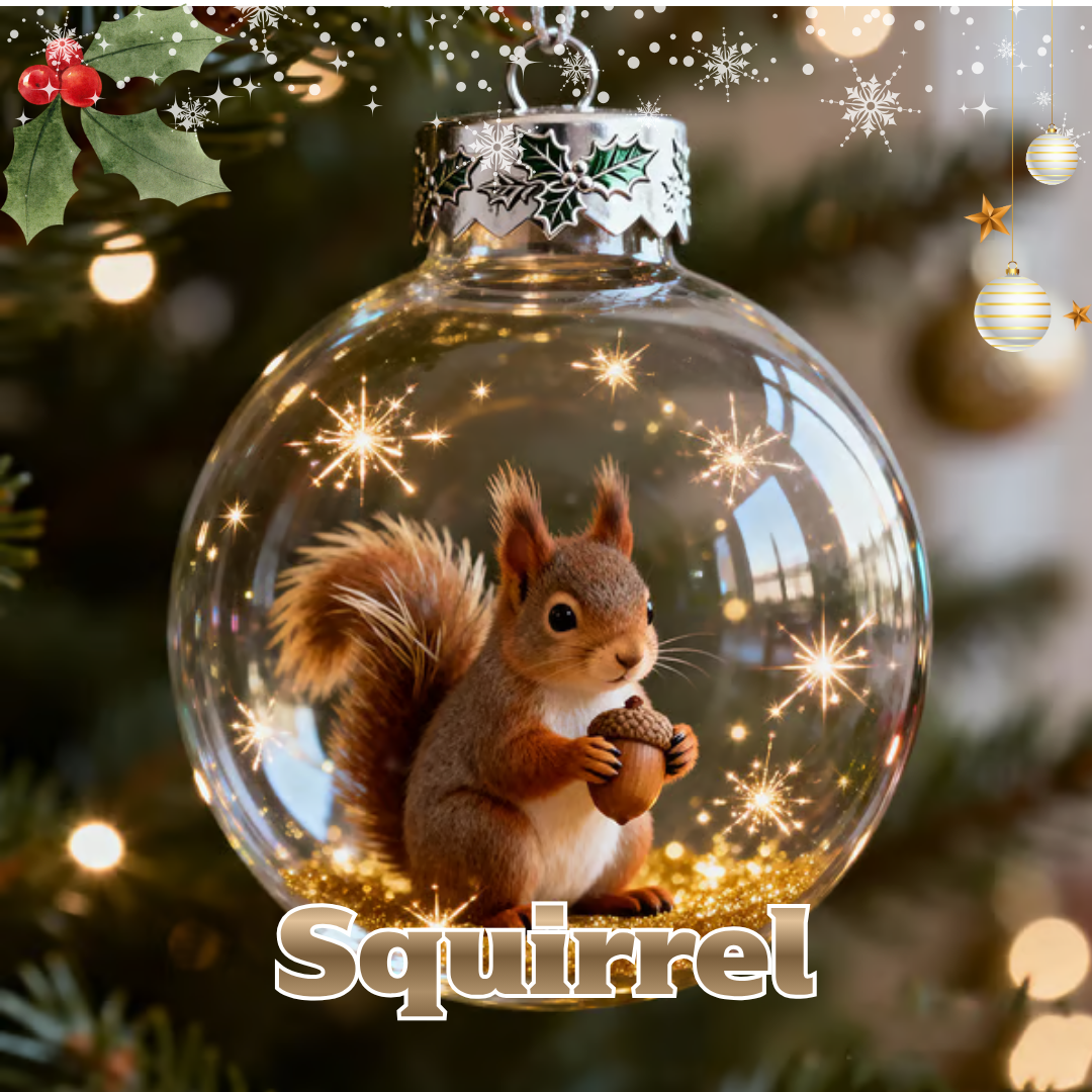 【60%OFF】2026 🎄🎅🏻  Holiday Animal Crystal Glass Ornament 🎄🎅🏻 Crystal Glass Perfect Holiday Gift & Home Décor