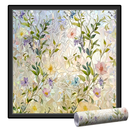 Remifa® Floral Glass Rainbow Window Film 17.5 x 47.2 Inch