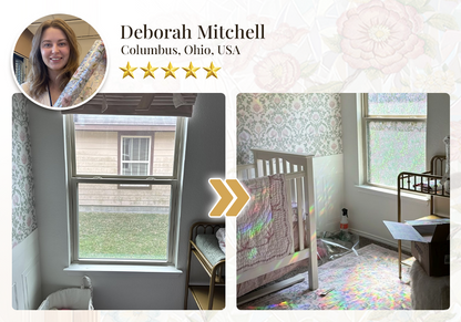 Remifa® Floral Glass Rainbow Window Film 17.5 x 47.2 Inch
